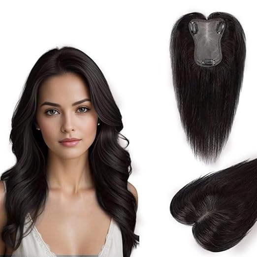 Synthetic 3clip Hair Toppers for Thinning Hair Brown Hair Extensions 18 inch Clip in Hair topper Pieces for Women