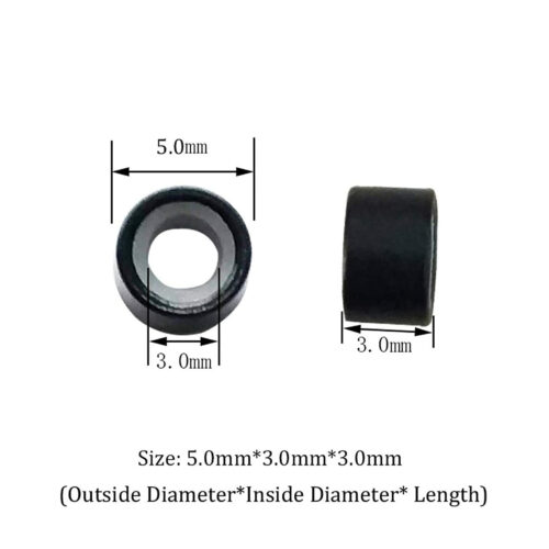 Black Micro Rings Beads For I tip Hair Extensions (1,000 Pcs)