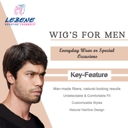 Men Wig Natural Brown