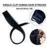Single Clip-in Extension Black