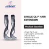 Single Clip-in Extension Black