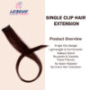 Single Clip-in Extension Brown