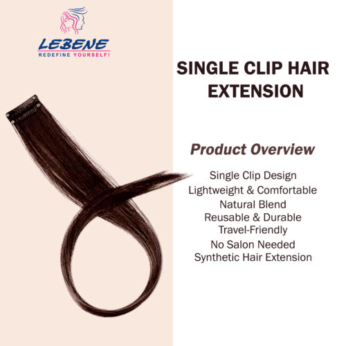 Single Clip-in Extension Brown