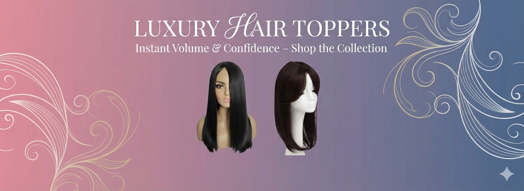 2 Clip Hair Topper Brown