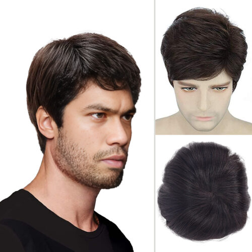 Men Wig Natural Brown