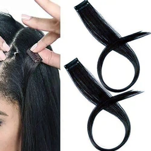 Single Clip-in Extension Black