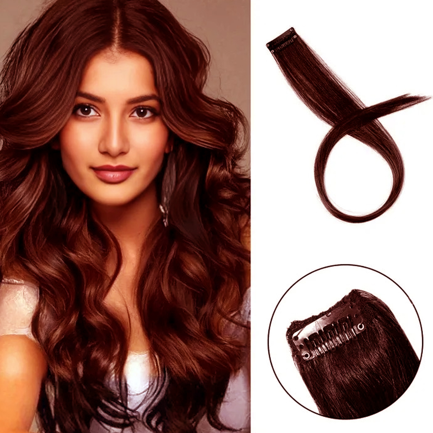 Single Clip-in Extension Brown