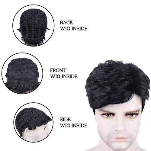 Men Wig Natural Black