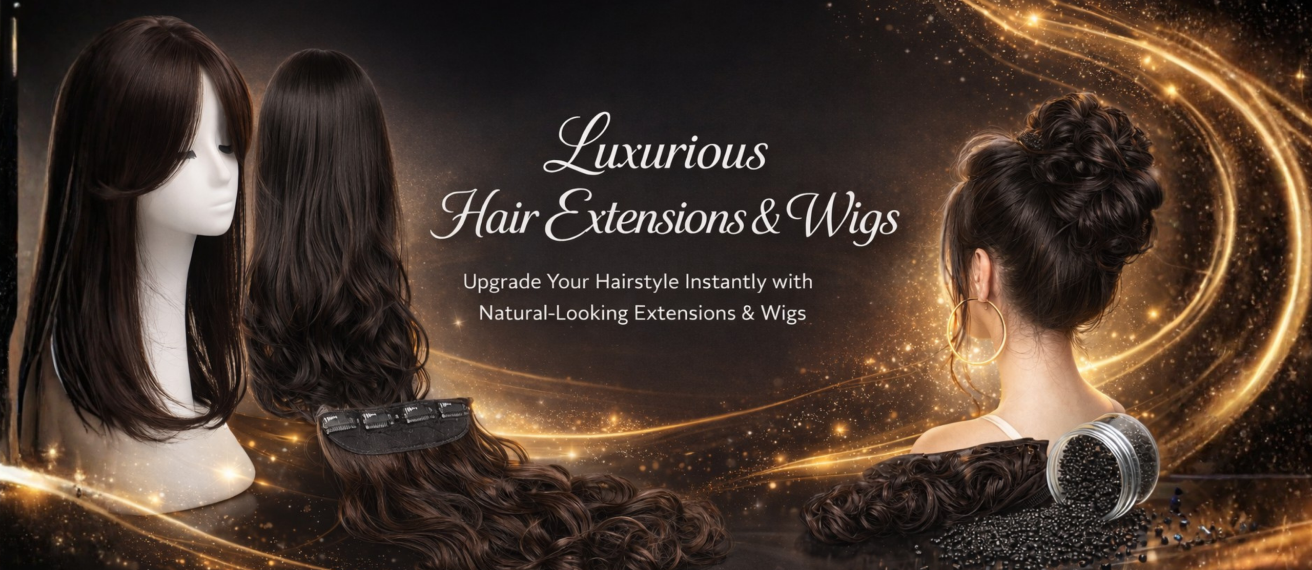 2 Clip Hair Topper Brown