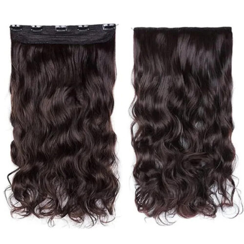 5 Clip-in Hair Extension Brown (Wavy)