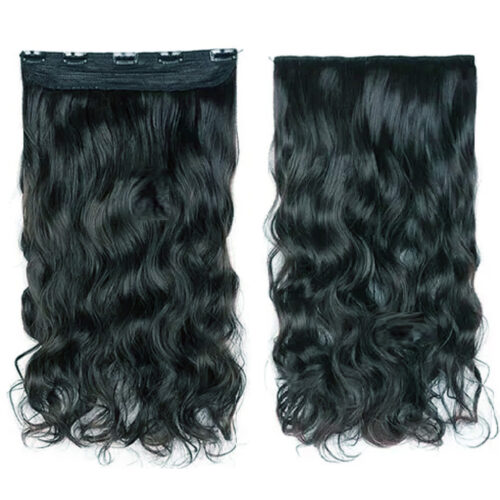 5 Clip-in Hair Extension Black (Wavy)