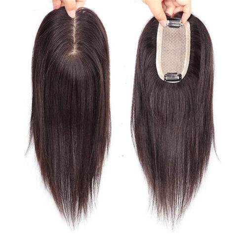 2 Clip Hair Topper Brown