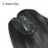3 Clip Hair Topper Black
