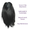 3 Clip Hair Topper Black