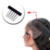 Stainless Steel Wig Comb with 5-teeth Hair Clips (12 Pcs)