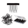 Stainless Steel Wig Comb with 5-teeth Hair Clips (12 Pcs)