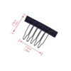 Stainless Steel Wig Comb with 5-teeth Hair Clips (12 Pcs)