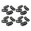 Hair Extension Wig Snap Clips In (28mm, Black) (25 Pcs)